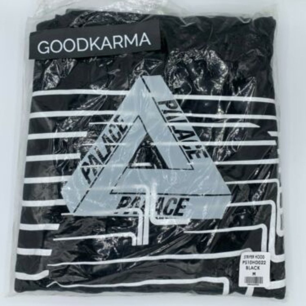 PALACE STRIPER HOOD BLACK